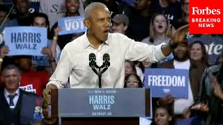 Crowd Goes Wild As Obama Begins Rapping Eminems Lose Yourself At Campaign Rally In Detroit MI [upl. by Erikson169]