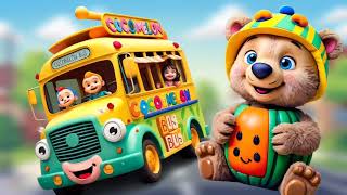 The Wheels on the Bus Go Round amp Round  Animal Edition  Sing Along Nursery Rhymes for Kids [upl. by Twila]