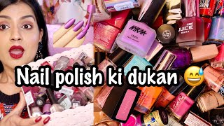 My NAIL POLISH COLLECTION 2019  Nail Paint Collection  Best Nail Polish in India Nidhi Chaudhary [upl. by Assyram556]