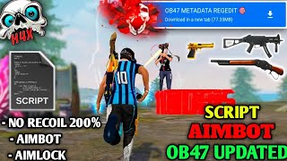 OB47 Update💀Free Fire NPC Name Metadata File 100 Antiban All Rank Working Today [upl. by Ireland]