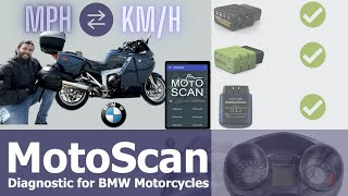 How to change MPH to KMH on a BMW Motorcycle using MotoScan [upl. by Schecter]