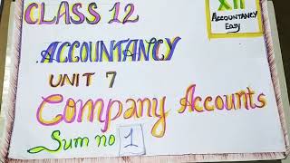 Class 12 Tamilnadu State Board Accountancy Chapter 7  sum no1 [upl. by Ahselef]