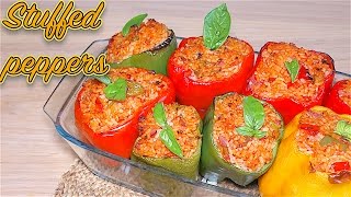 Peperoni Ripieni di Riso al Forno Video 4K  Rice Stuffed Bell Peppers Recipe [upl. by Lally]