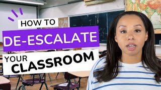 Classroom Management DeEscalation Strategies [upl. by Garreth958]