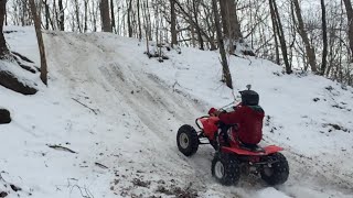 trx450r RAW winter clips [upl. by Humo]