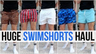 HUGE Mens Swimshorts Haul amp Try On  Summer 2019 Nike Adidas Asos Boohooman amp More [upl. by Older]