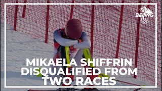 Mikaela Shiffrin disqualified from slalom and giant slalom at Winter Olympics [upl. by Kiel]