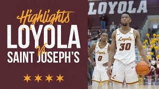 Loyola vs Saint Josephs  Cinematic Highlights [upl. by Ycnej426]