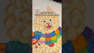 Drawing to Relax Alpaca 🦙 ASMR Coloring [upl. by Llennyl]