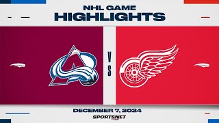 NHL Highlights  Avalanche vs Red Wings  December 7 2024 [upl. by Hilton]