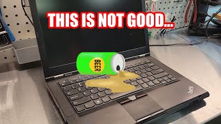 I spilled a drink on my work laptop Can I fix it  Lenovo Thinkpad t430 [upl. by Adao735]