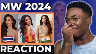 Miss Word 20232024 Intro videos REACTION – Thailand Cameroon India [upl. by Plumbo]