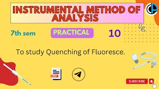 To study the Quenching of Fluorescenceanalysis 7thsem practical csvtu bpharma ccp columbia [upl. by Milicent]