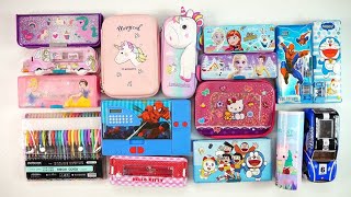 best stationery collection of magic Unicorn hello kitty pouchdoreamon lightcar3D pencil box [upl. by Enrol]