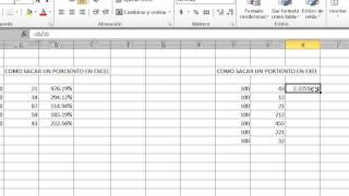 Tutorial como sacar los porcentajes en excel 2010 [upl. by Meekahs]