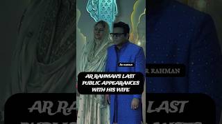 AR rahmans last public appearance With his wife arrahman sairabhanu shorts areahmandivorce [upl. by Nollid182]