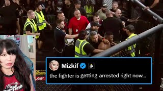 Fighter arrested at Mizkifs MMA Melee Event [upl. by Ahsiret]