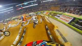 GoPro HD Arlington Race Monster Energy Supercross 2011 [upl. by Akierdna]