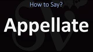 How to Pronounce Appellate CORRECTLY [upl. by Norrie]