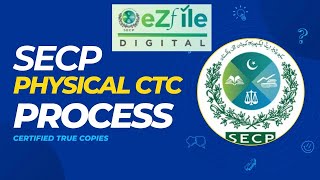 How to apply certified true copy in SECP  SECP CTC Process  SECP Physical CTC Process SECP eZfile [upl. by Htiffirg]