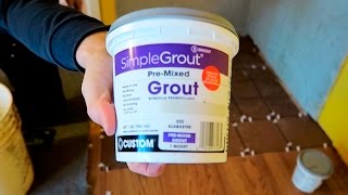 How to Apply Grout  PreMixed SimpleGrout Basic Masonry Tutorial [upl. by Etz]