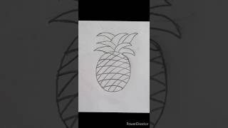 how to make a pineapple drawing stepbystep easydrawing for kids [upl. by Odnamra]