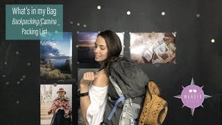 Whats in my bag BackpackingCamino Packing List [upl. by Birchard]