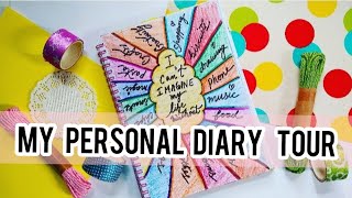 My Personal Diary TourGet Some Ideas To Fill Your Personal DiaryMy Handmade ArtJournal writting [upl. by Aicekan767]