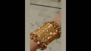 Beautiful golden bangles Tabi786q bangles fashion ytshorts shorts [upl. by Salguod325]