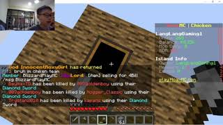 Minecraft Server HoaxMC Skyblock Gameplay making a cobblestone genarator [upl. by Ardnuhsal]