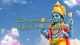 பெருமாள் கனவில் வந்தால் என்ன பலன்Vishnu kanavil vanthal Enna palanVishnu dreams [upl. by Niwroc]