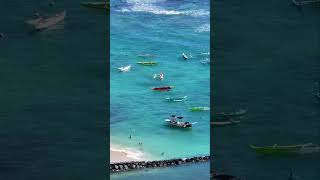 Colorful Canoes at Outrigger Beach Club Honolulu Hawaii 🛸🛶 [upl. by Hartley]