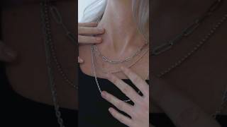 Effortless Fall Style with 14K White Gold Paperclip Necklace [upl. by Eppes]