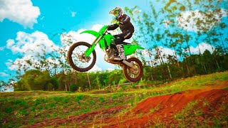 PRIMEIRA VEZ NO MOTOCROSS COM A KAWASAKI NOVA kxf 250 [upl. by Johanan]