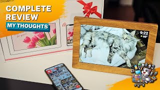 Frameo 101quot Digital Picture Frame Review Best WiFi Photo Frame [upl. by Arimak]