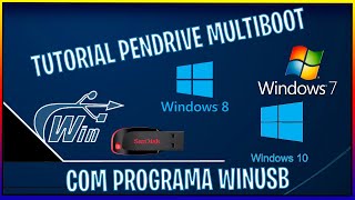 TUTORIAL COMO CRIAR PENDRIVE MULTIBOOT COM TODOS SISTEMAS WINDOWS WINUSB PASSO A PASSO [upl. by Seroka]