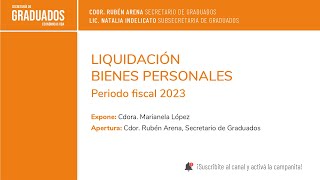 Liquidación Bienes Personales Periodo fiscal 2023  Económicas UBA [upl. by Rawde]