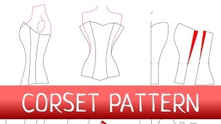 Corset Pattern How to make a corset FREE PATTERN [upl. by Anelahs]