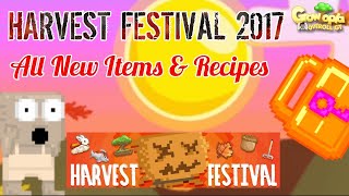 Growtopia  Harvest Festival 2017 All New Items amp Recipes [upl. by Andel]