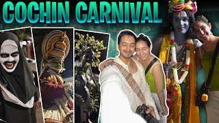 Our first carnival experience 😳  COCHIN CARNIVAL 2024 [upl. by Kcirddahc]