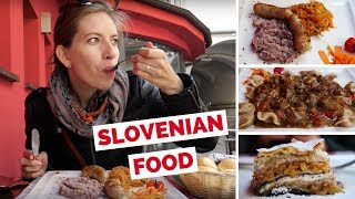 Slovenian Food Review  Trying traditional Slovenian dishes in Ljubljana Slovenia [upl. by Zeph]