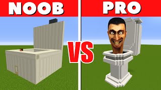 NOOB vs PRO SKIBIDI TOILET HOUSE BUILD CHALLENGE  Minecraft PE [upl. by Negris]