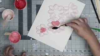 131 Easy Textured Flower Painting with Modeling Paste  How to Paint Flowers 🌷 [upl. by Beatrix371]