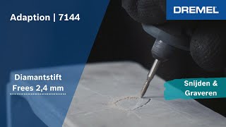 Dremel 7144JA Diamantstift met spitse kegelvormige kop van 24 mm [upl. by Shanan]