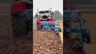 Massey Ferguson 8S 265 with Lemken Plough at the North Notts Ploughing Match [upl. by Anaillil]