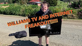 Williams TV and Internet freakout and destruction rage Part 1 [upl. by Norby619]