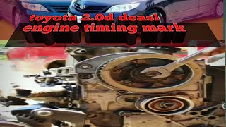 toyota 2od deasl engine timing mark [upl. by Cadel]