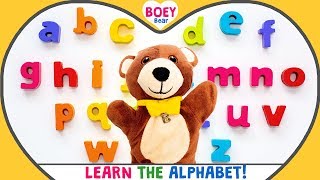 LEARN ABCs  Educational Video for Children  ABC Toddler Learning  BOEY Bear [upl. by Nauqet]