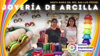 Joyería de arcilla y rebozo de Santa María del Río en Festival Emprendedor Tangamanga hechoamano [upl. by Krigsman290]