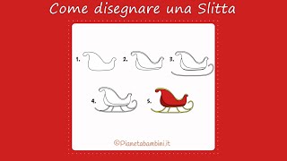 Come Disegnare la Slitta di Babbo Natale  Tutorial [upl. by Ardnoet]